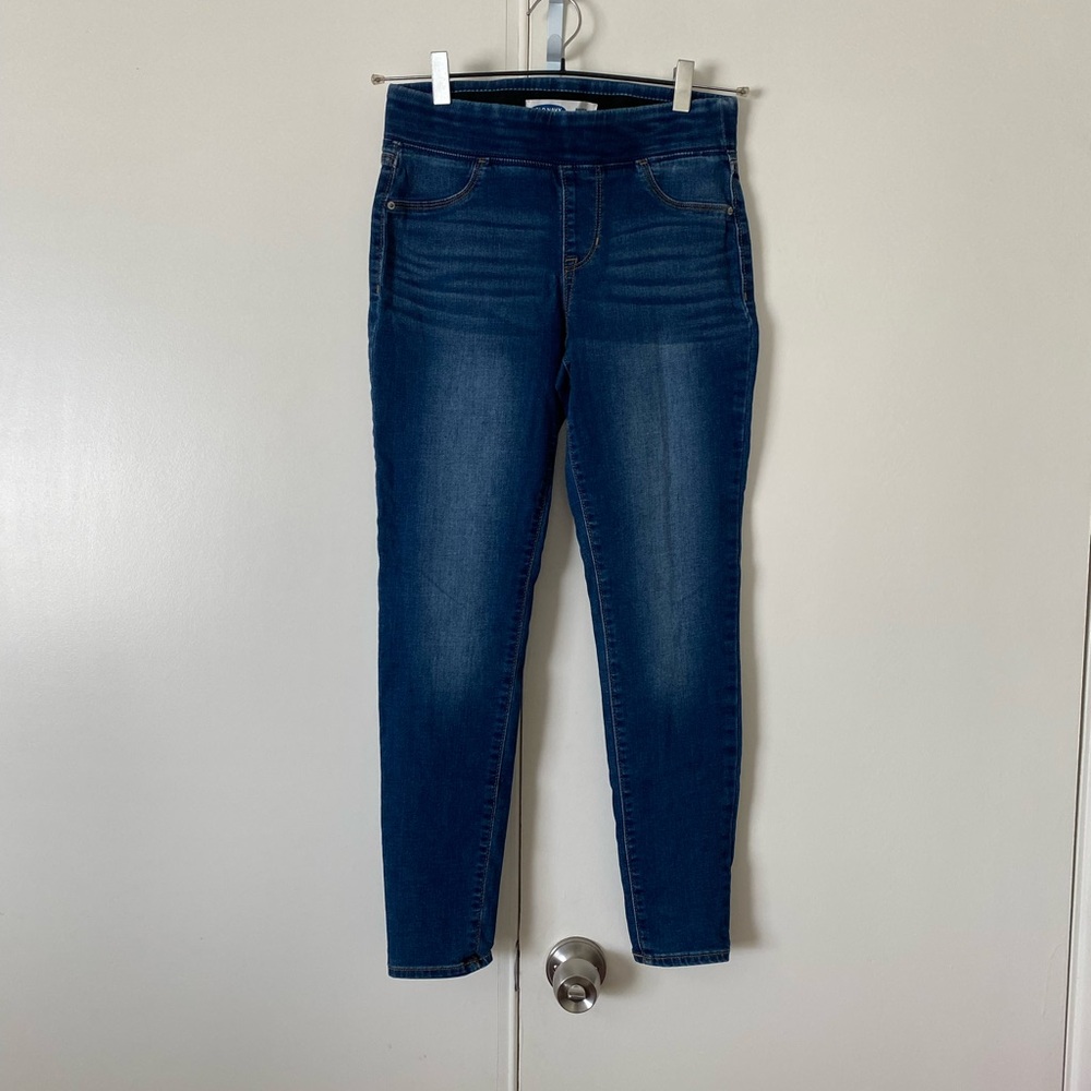 Old Navy Blue Skinny Jeans Sleek Fit, Rockstar Jegging, sz 2 short